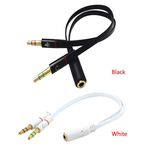 3.5 mm Aux Kulaklık Mikrofon Dönüştürücü Birleştirici Kablo 