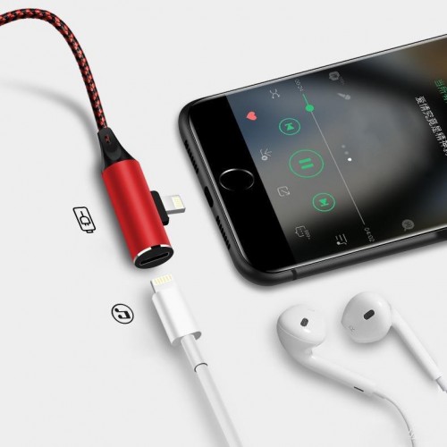 3 in 1 iPhone 6 7 8 Plus X Kulaklık Çevirici Kablo Şarj Aleti