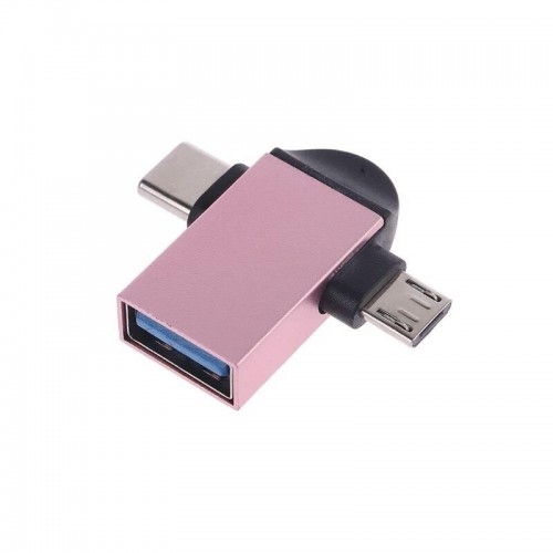 3 in 1 Micro USB Type-C Dönüştürücü Çevirici Adaptör OTG Aparatı