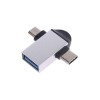 3 in 1 Micro USB Type-C Dönüştürücü Çevirici Adaptör OTG Aparatı