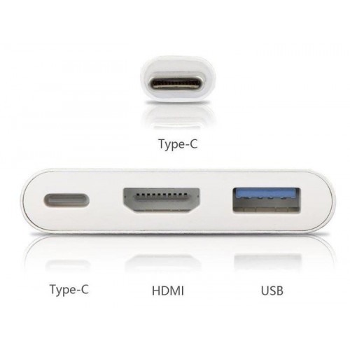3 in 1 Type-C to Hdmi USB 3.0 Çevirici Dönüştürücü Adaptör BW3183