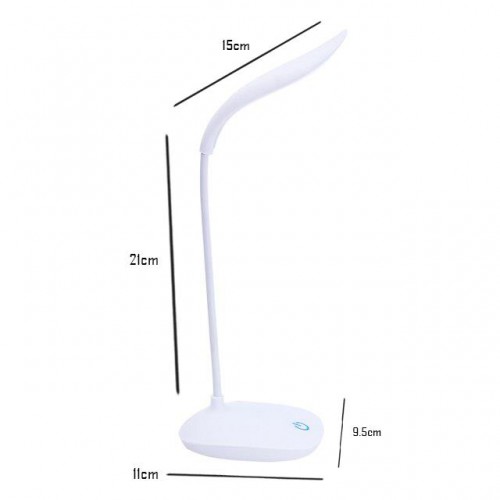3 Kademeli Masaüstü Led Işık Masa Lambası Şarj Edilebilir Beyaz Renk