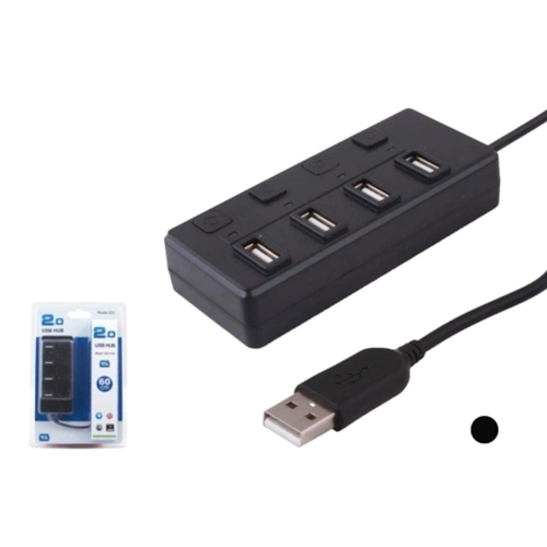 4 PORT USB 2.0 Çoklayıcı Hub Adaptör 60 CM Switch Anahtarlı
