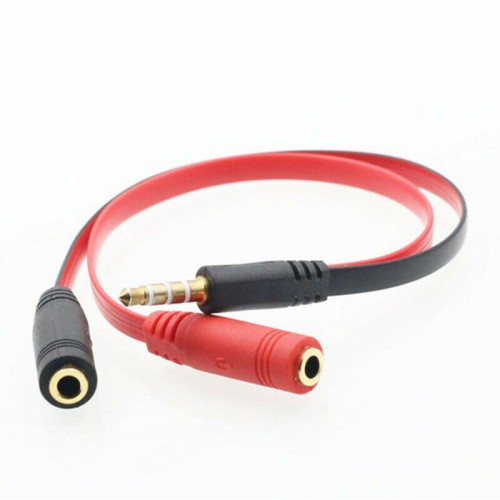 Aux Ses Kablosunu Kulaklık ve Mikrofona Çeviren Çoklayıcı Kablo