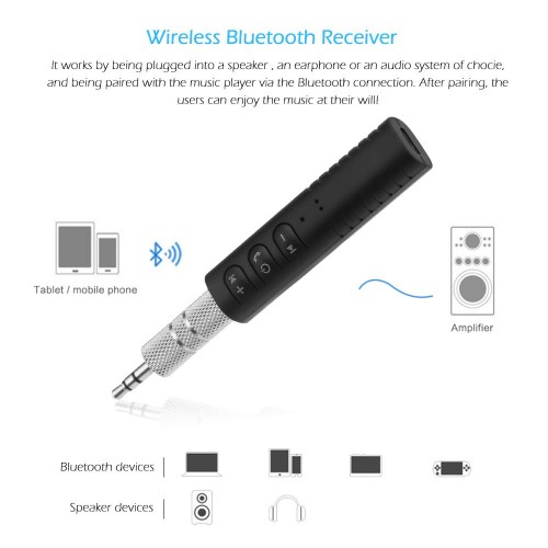 Bluetooth Ses Alıcısı Aux Oto Araç Teyp Kiti Android İOS Uyumlu