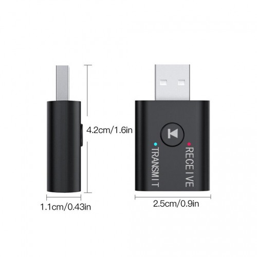 RX TX Bluetooth Dongle Araç Oto Müzik USB Ses Alıcısı Aux Kiti