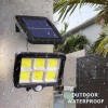 120 Cob Güneş Enerjili Solar Şarjlı Panel Bahçe Aydınlatma 3 Modlu Hareket Sensörlü Led Duvar Lambası