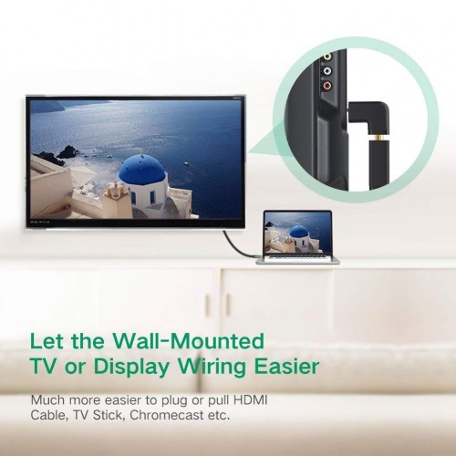 HDMI Dişi to Erkek L Tip 90 Derece Uzatma Ek Aparat Adaptör M/F