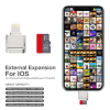 iPhone Lightning Micro SD TF Hafıza Kart Okuyucu Mini OTG Adaptör