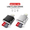 iPhone Lightning Micro SD TF Hafıza Kart Okuyucu Mini OTG Adaptör