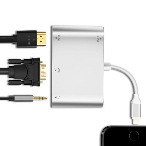 iPhone Lightning to Hdmi to Vga to Audio Kablo Çevirici Adaptör