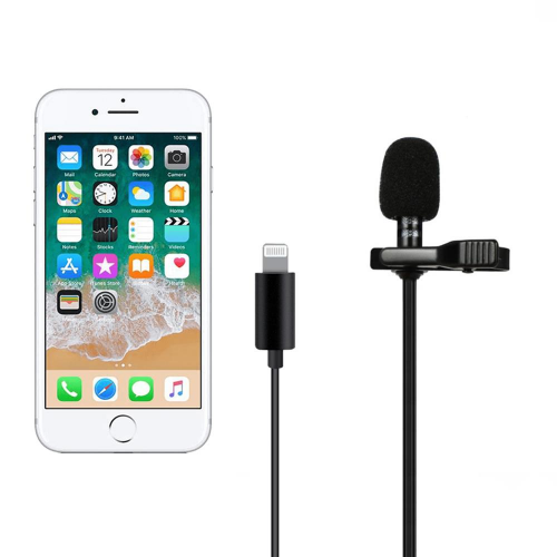 Apple iPhone Lightning Girişli Ses Yaka Mikrofonu Telefon Uyumlu