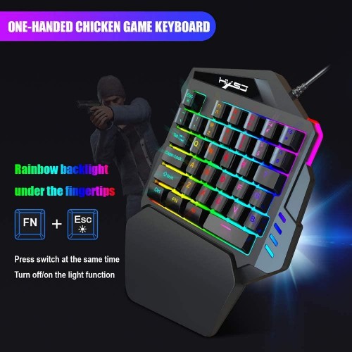 Mekanik V100 Oyuncu Klavyesi PubG Gaming USB Girişli RGB Işıklı