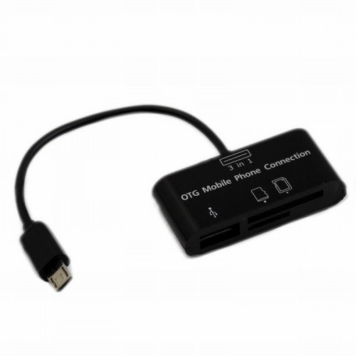 Micro USB 3 in 1 SD TF Kart Okuyucu OTG Veri Aktarıcı