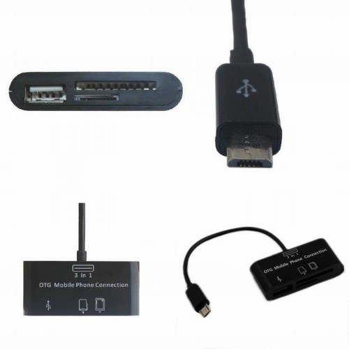 Micro USB 3 in 1 SD TF Kart Okuyucu OTG Veri Aktarıcı