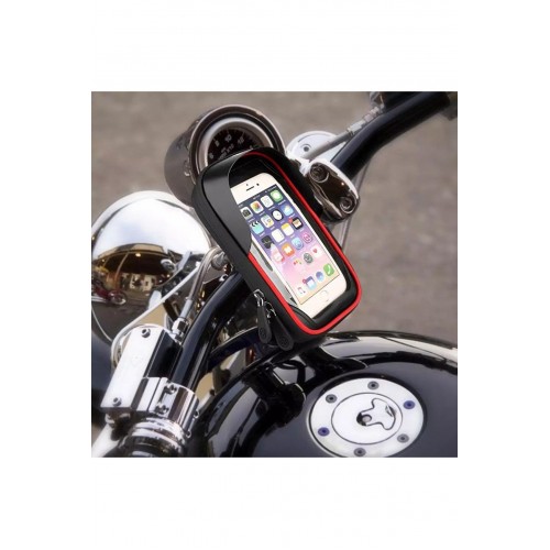Motosiklet Bisiklet Su Geçirmez Telefon Tutucu Çanta Gidon Uyumlu