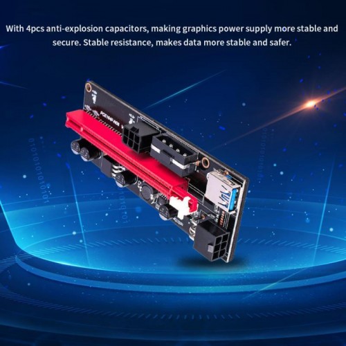 PCI E 1X to 16X USB 3.0 Riser Ekran Kartı Bitcoin V009S 9.Nesil