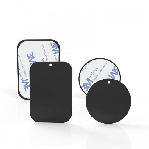 Siyah İki Adet Manyetik Telefon Tutucu Yedek Metal Plakası