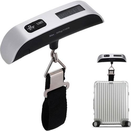 Tartı Kantar Asılı Bagaj Ölçeği 50 kg Kapasiteli 10 gr Hassasiyetli Seyahat Valiz Bavul Elektronik LCD Dijital Taşınabilir 