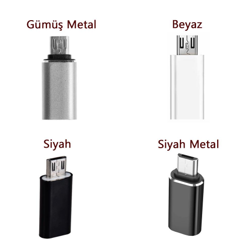Type-C to Micro USB Çevirici Şarj Dönüştürücü Adaptör