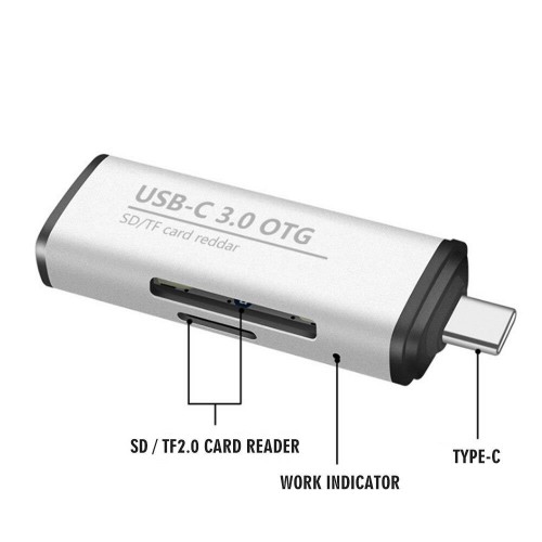 Type-C to USB 3.0 Çevirici SD TF Kart Okuyucu Adaptör OTG