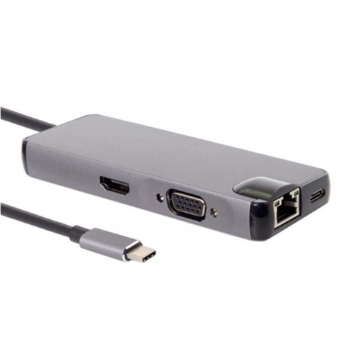 Type-C to USB 3.0 Çoklayıcı Ethernet 4K Hdmi 8 in 1 SD/TF Adaptör