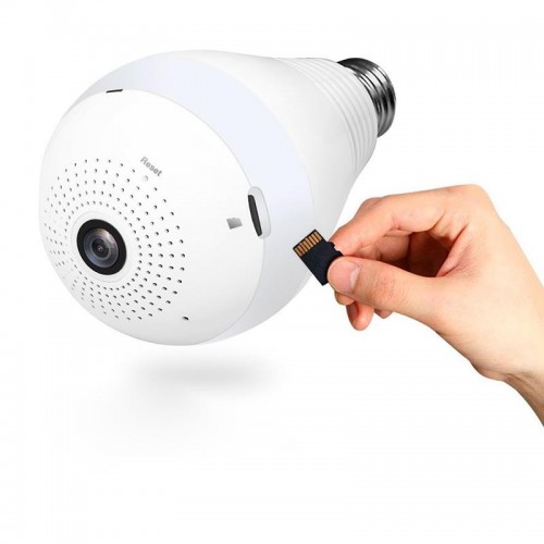 Wifi 360 Derece Ampül Kamera Panoramik Bakıcı Güvenlik Kamerası