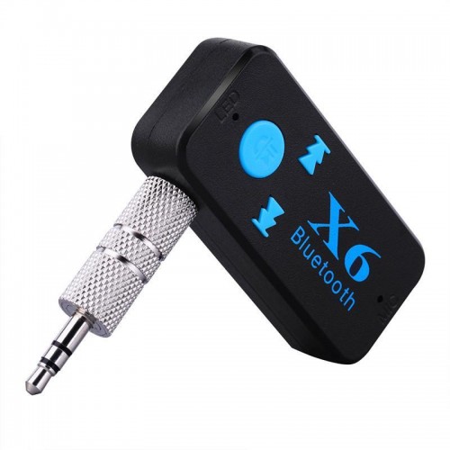 X6 Bluetooth Müzik Alıcısı 3.5mm Aux Adaptör Araç Kiti 3 in 1